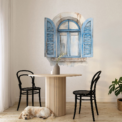 Nálepka imitácia okna 113x130 Drevené okenice