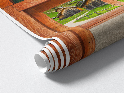 Nálepka imitácia okna 85x130 Výhľady z okna