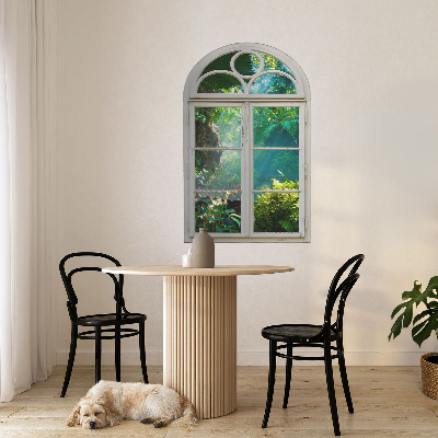 Nálepka imitácia okna 83x130 Exotický výhľad