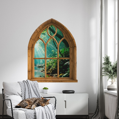 Nálepka imitácia okna 104x130 Tropická krajina