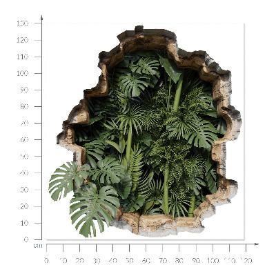 Fototapeta diera v stene 119x130 Tropická príroda