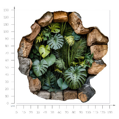 Fototapeta diera v stene 130x130 Tropická oáza