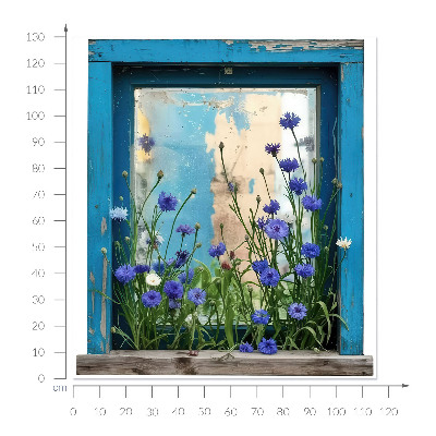 Nálepka imitácia okna 115x130 Vidiecke čaro