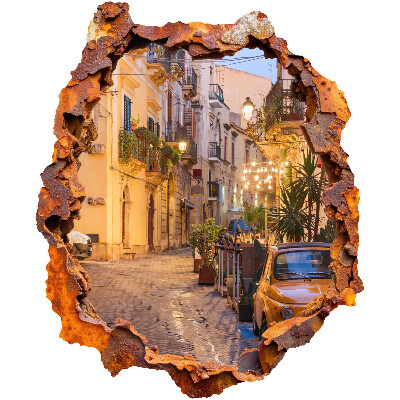 Fototapeta diera v stene 108x130 Nočné svetlá