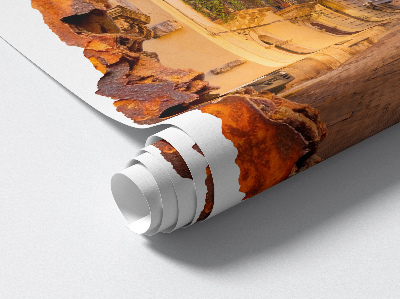 Fototapeta diera v stene 108x130 Nočné svetlá