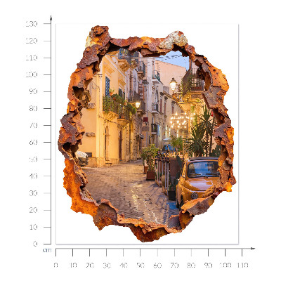 Fototapeta diera v stene 108x130 Nočné svetlá