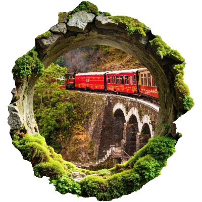 Fototapeta diera v stene 121x130 Zelený pohľad