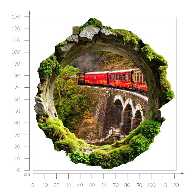 Fototapeta diera v stene 121x130 Zelený pohľad