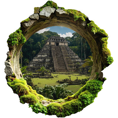 Fototapeta diera v stene 121x130 Tropická scenéria