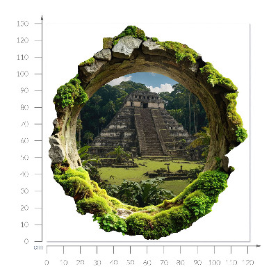 Fototapeta diera v stene 121x130 Tropická scenéria