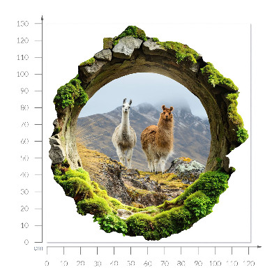 Fototapeta diera v stene 121x130 Horská oáza
