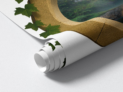 Nálepka imitácia okna 130x113 Prírodná oáza