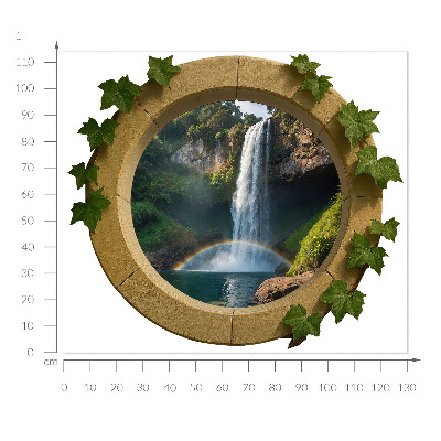 Nálepka imitácia okna 130x113 Prírodná oáza