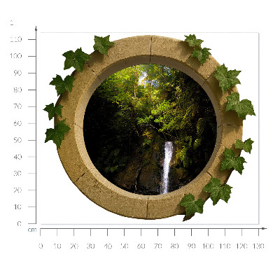 Nálepka imitácia okna 130x113 Zelená krajina