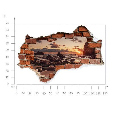 Fototapeta diera v stene 130x87 Pobrežie snov