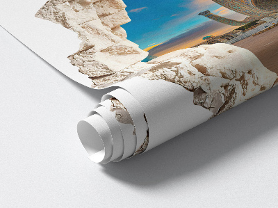 Fototapeta diera v stene 130x128 Architektonický objav