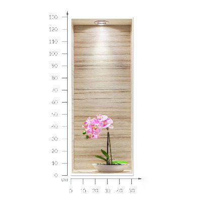 3D nástenná nálepka 52x130 Elegancia orchideí