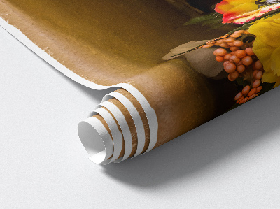 3D nástenná nálepka 123x130 Váza s kvetmi