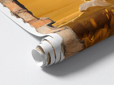 3D nálepka diera v stene 40x60 Vidiecka krajina