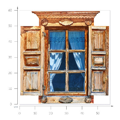 Fototapeta falošné okno 58x60 Rustikálne okno