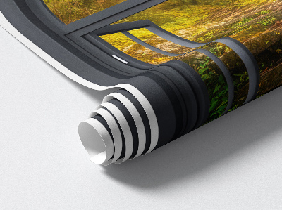 Fototapeta falošné okno 41x60 Lesné okno