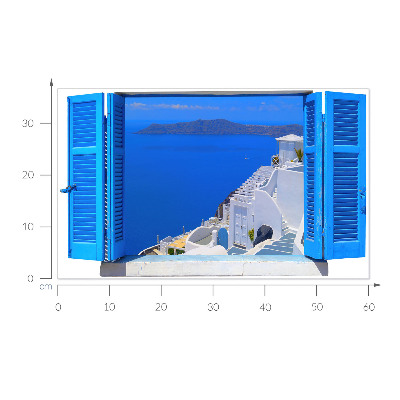 Fototapeta falošné okno 60x36 Stredomorská krajina