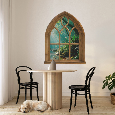 Fototapeta falošné okno 48x60 Tropická krajina