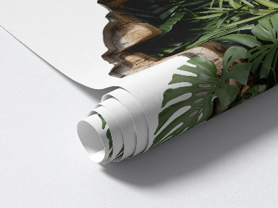 3D nálepka diera v stene 55x60 Tropická príroda