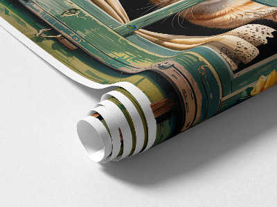 Fototapeta falošné okno 45x60 Mačiatko v okne