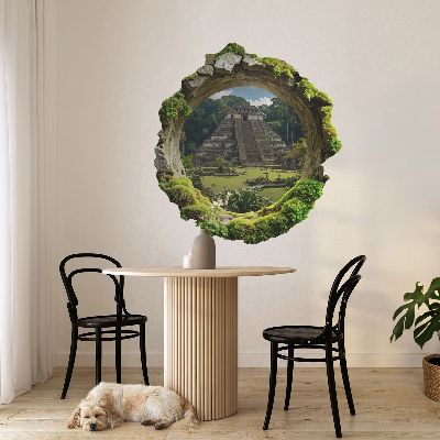 3D nálepka diera v stene 56x60 Tropická scenéria