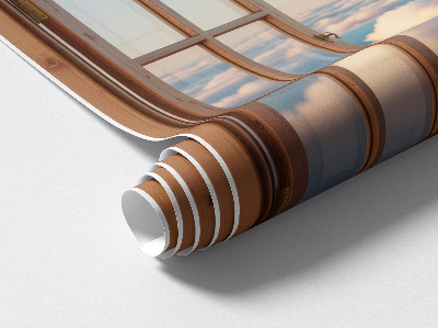 Fototapeta falošné okno 60x56 Oblaky na oblohe