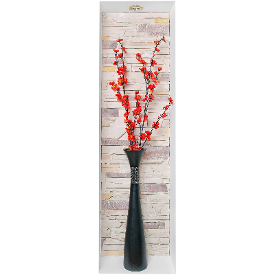 Nálepka na stenu 3D 18x60 Kvety a kamene