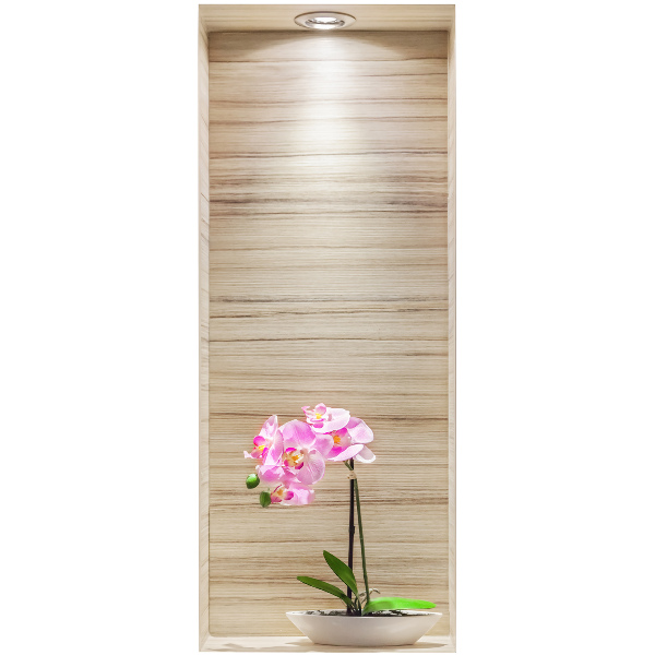 Nálepka na stenu 3D 24x60 Elegancia orchideí