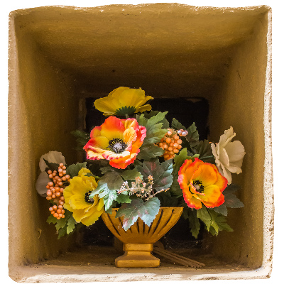 Nálepka na stenu 3D 57x60 Váza s kvetmi