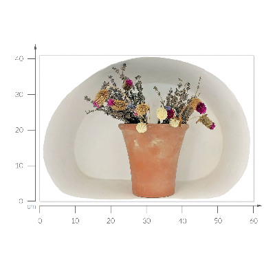 Nálepka na stenu 3D 60x41 Sušené kvety