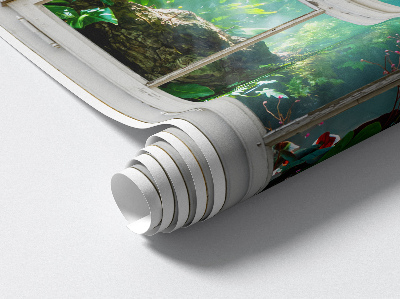 Fototapeta falošné okno 51x80 Exotický výhľad