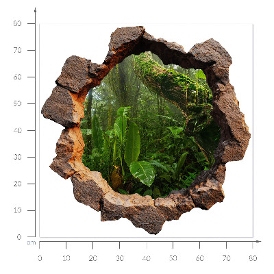 3D nálepka diera v stene 80x79 Zelený zázrak