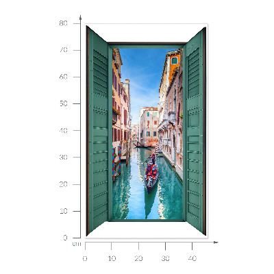 Fototapeta falošné okno 46x80 Malebný kanál