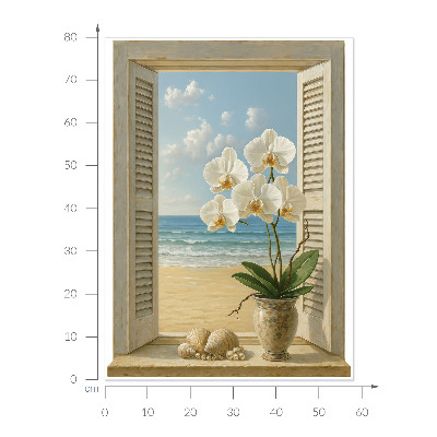 Fototapeta falošné okno 58x80 Morské okno