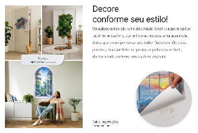 3D nálepka diera v stene 73x80 Tropická príroda