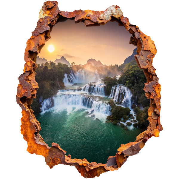 3D nálepka diera v stene 66x80 Prírodná panoráma