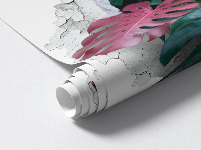 3D nálepka diera v stene 80x73 Tropické zloženie