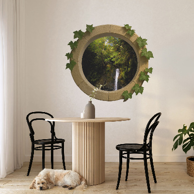 Fototapeta falošné okno 80x70 Zelená krajina