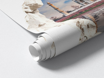 3D nálepka diera v stene 80x76 Exotický pamätník