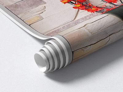 Nálepka na stenu 3D 23x80 Kvety a kamene