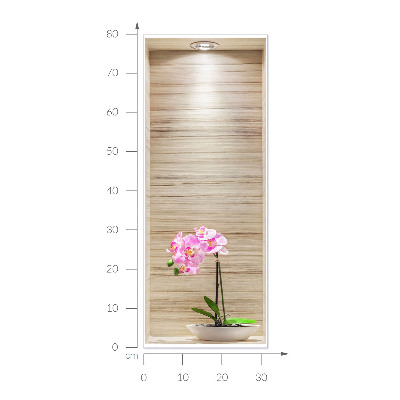Nálepka na stenu 3D 32x80 Elegancia orchideí