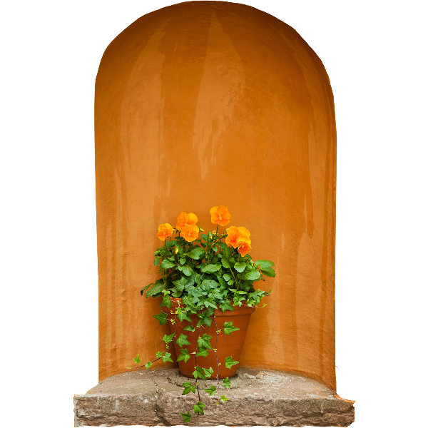 Nálepka na stenu 3D 52x80 Kvety v kvetináči