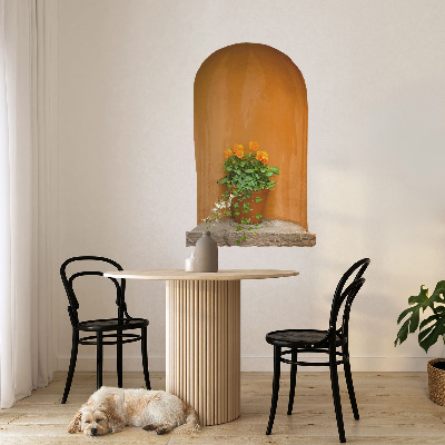 Nálepka na stenu 3D 52x80 Kvety v kvetináči