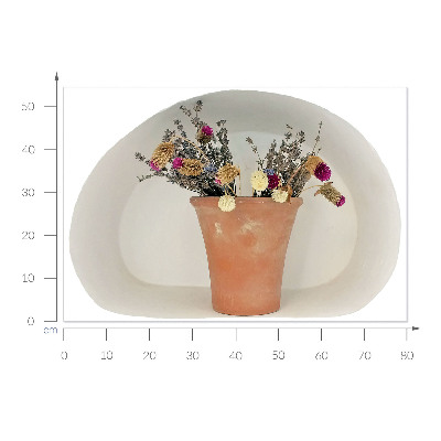 Nálepka na stenu 3D 80x54 Sušené kvety