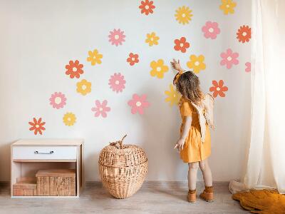Samolepky na stenu 100x140 Pastelové kvetinové akcenty vo veselom prevedení